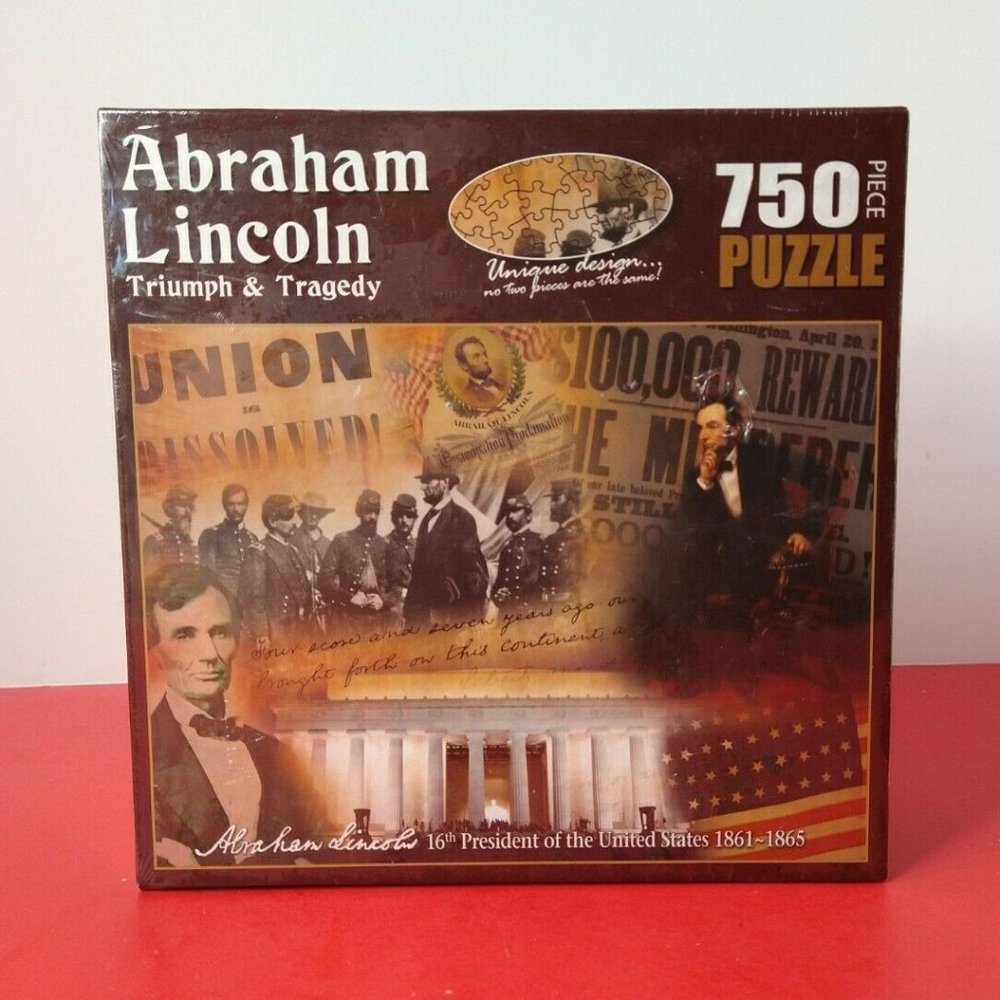 NEW American History Abraham Lincoln Triumph & Tragedy Jigsaw Puzzle (750-Piece)